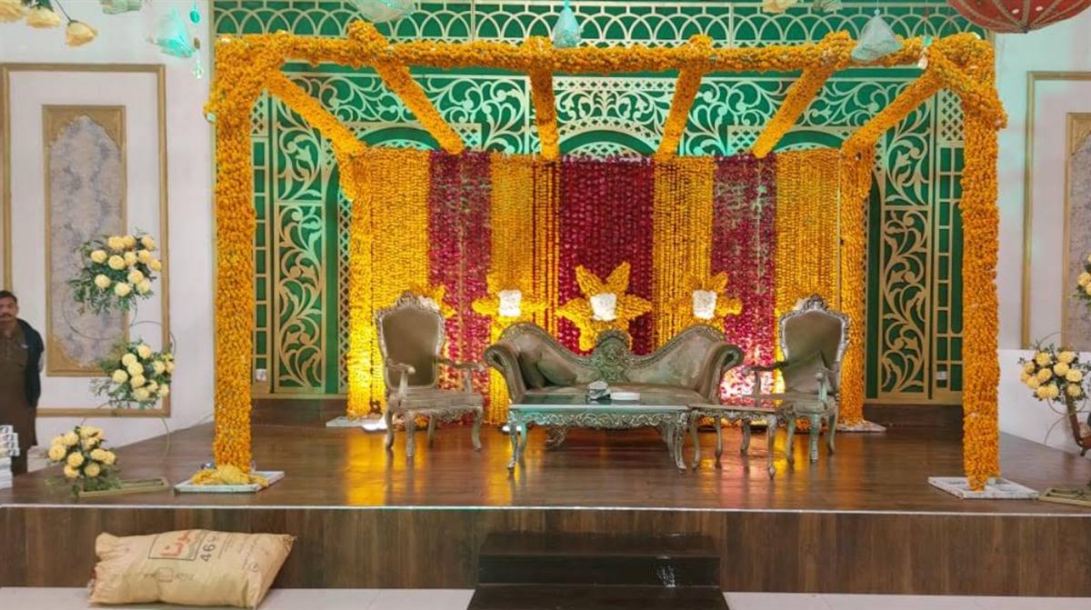 Crystal Marriage Hall exterior view - elegant white building with classical architecture