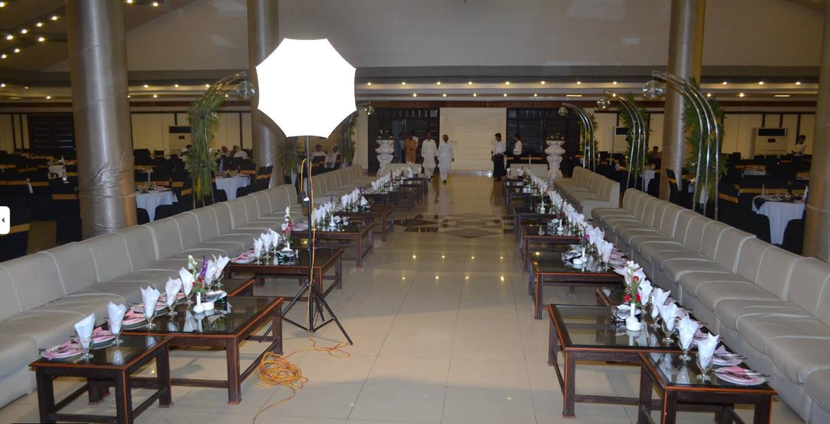 Restaurant dining area with comfortable seating
